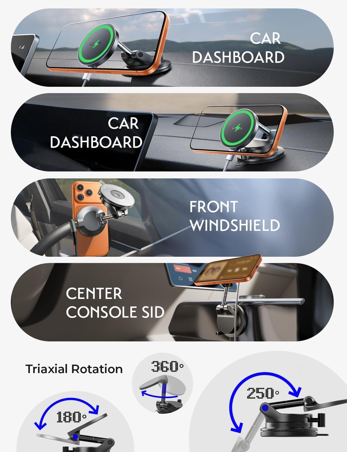 Hands-Free Magnetic Car Charger for Easy Driving